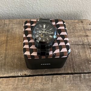Fossil Grant FS4832 Stainless Steel Black Dial Men’s Watch